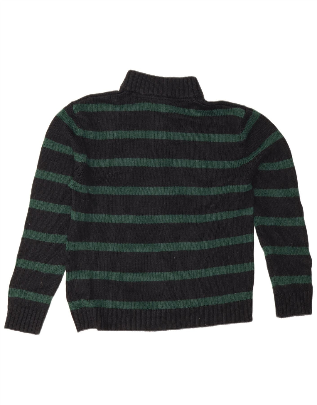 Pierre Cardin Herre Zip Neck Jumper Sweater Medium Marineblå Stribet akryl