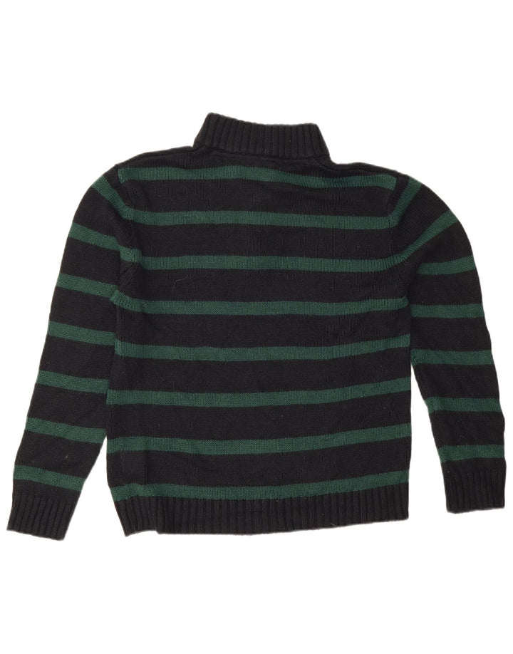 Pierre Cardin Herre Zip Neck Jumper Sweater Medium Marineblå Stribet akryl