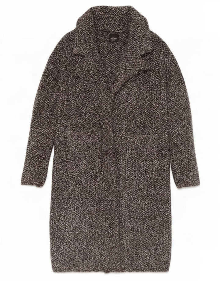 Zara Womens Oversized Open Overcoat UK 10 Small Grå Akryl