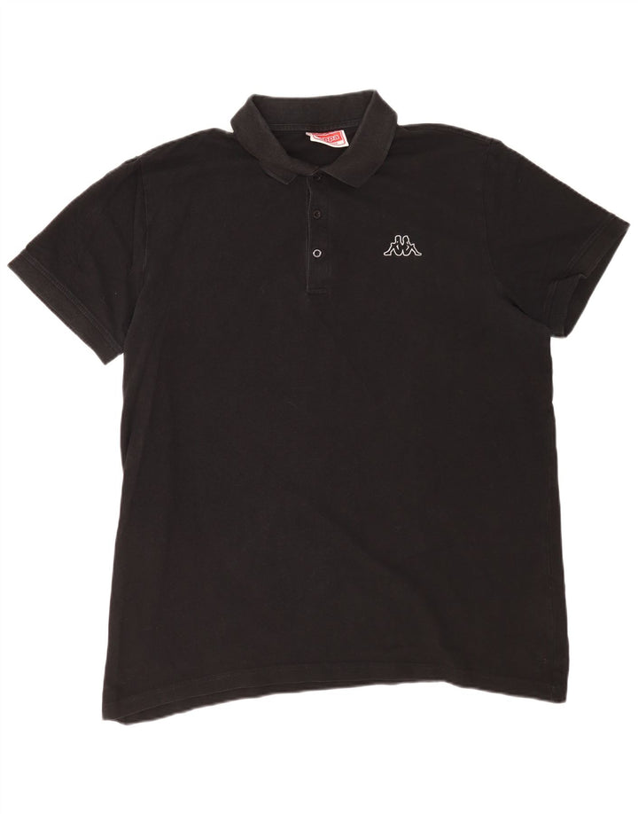 Kappa herre poloshirt 2XL sort bomuld
