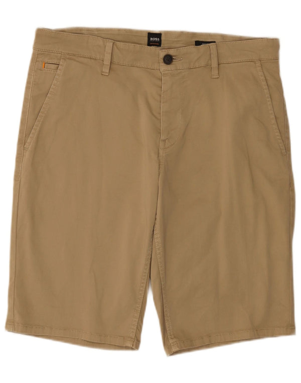 Hugo Boss Herre Chino Shorts W35 Large Beige Bomuld