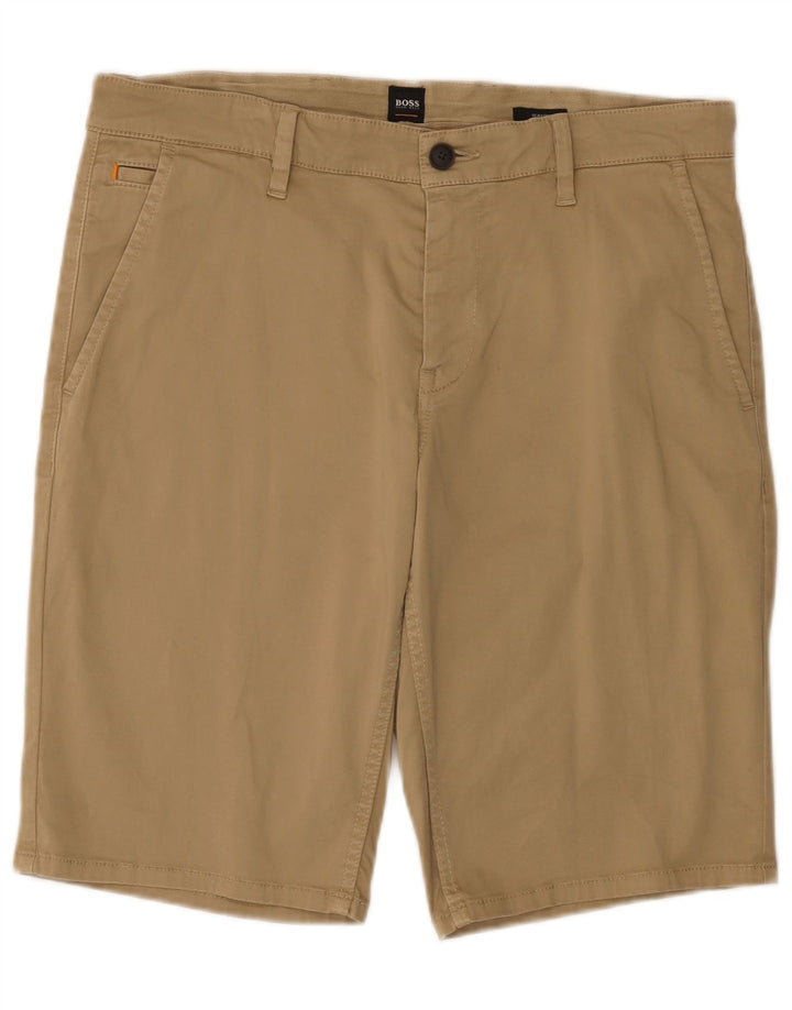 Hugo Boss Herre Chino Shorts W35 Large Beige Bomuld