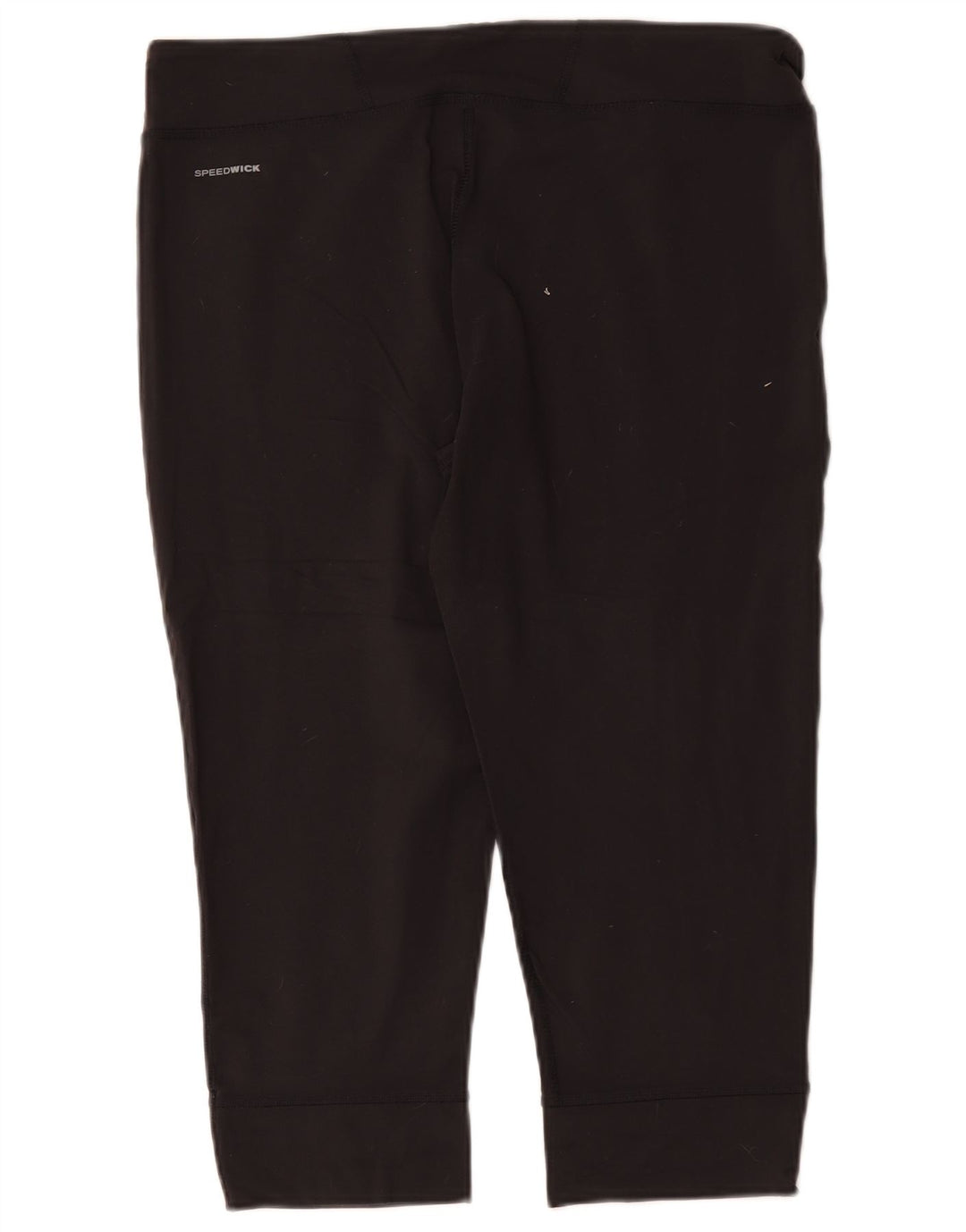Reebok Dame Capri Leggings UK 18 XL Sort Nylon