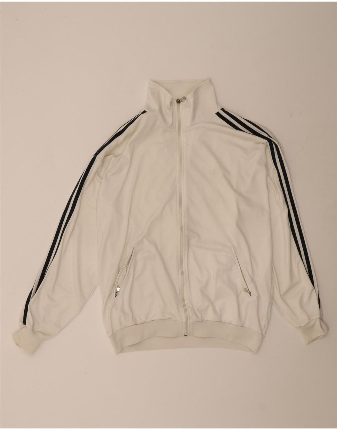 Adidas Træningsdragt til mænd Topjakke UK 40/42 Medium White Polyester