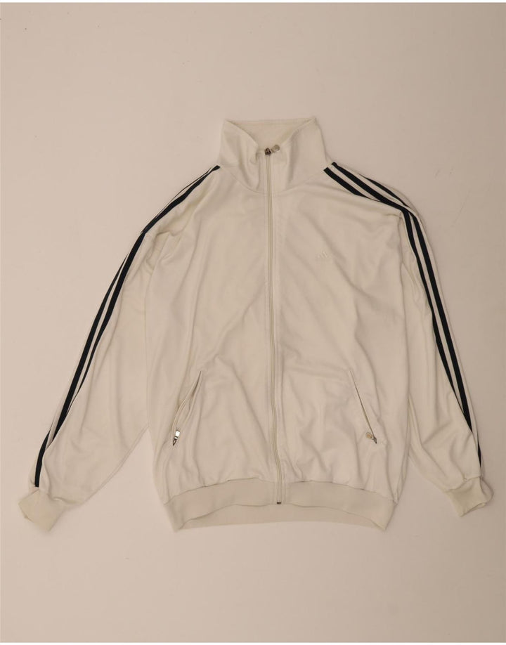Adidas Træningsdragt til mænd Topjakke UK 40/42 Medium White Polyester