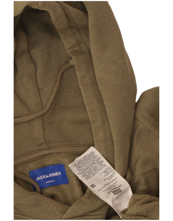 JACK & JONES Hættetrøje til mænd Medium Khaki Bomuld