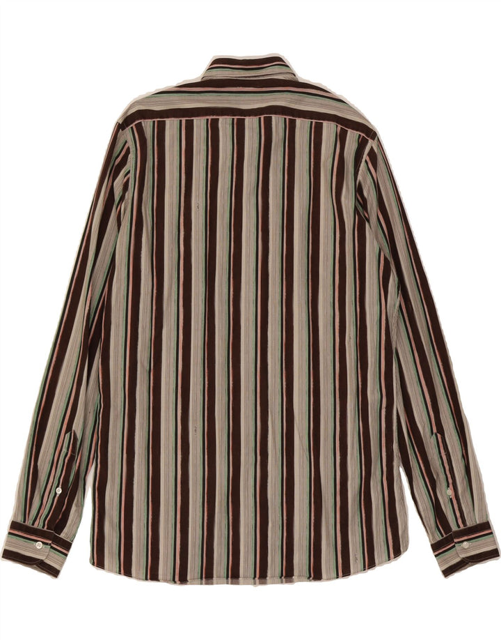 UNGARO Mens Shirt Size 16 41 Large Multicoloured Striped Cotton Vintage Ungaro and Second-Hand Ungaro from Messina Hembry 
