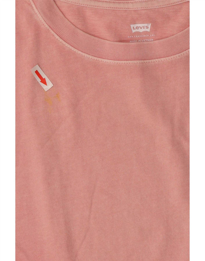 Levi's Dame Oversized grafisk T-shirt Top UK 10 Small Pink