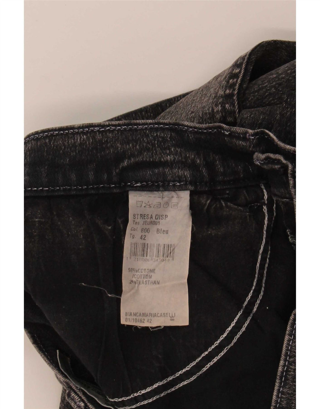 Bianca Maria Caselli Dame Bootcut Jeans IT 42 Medium W27 L30 Sort Bomuld
