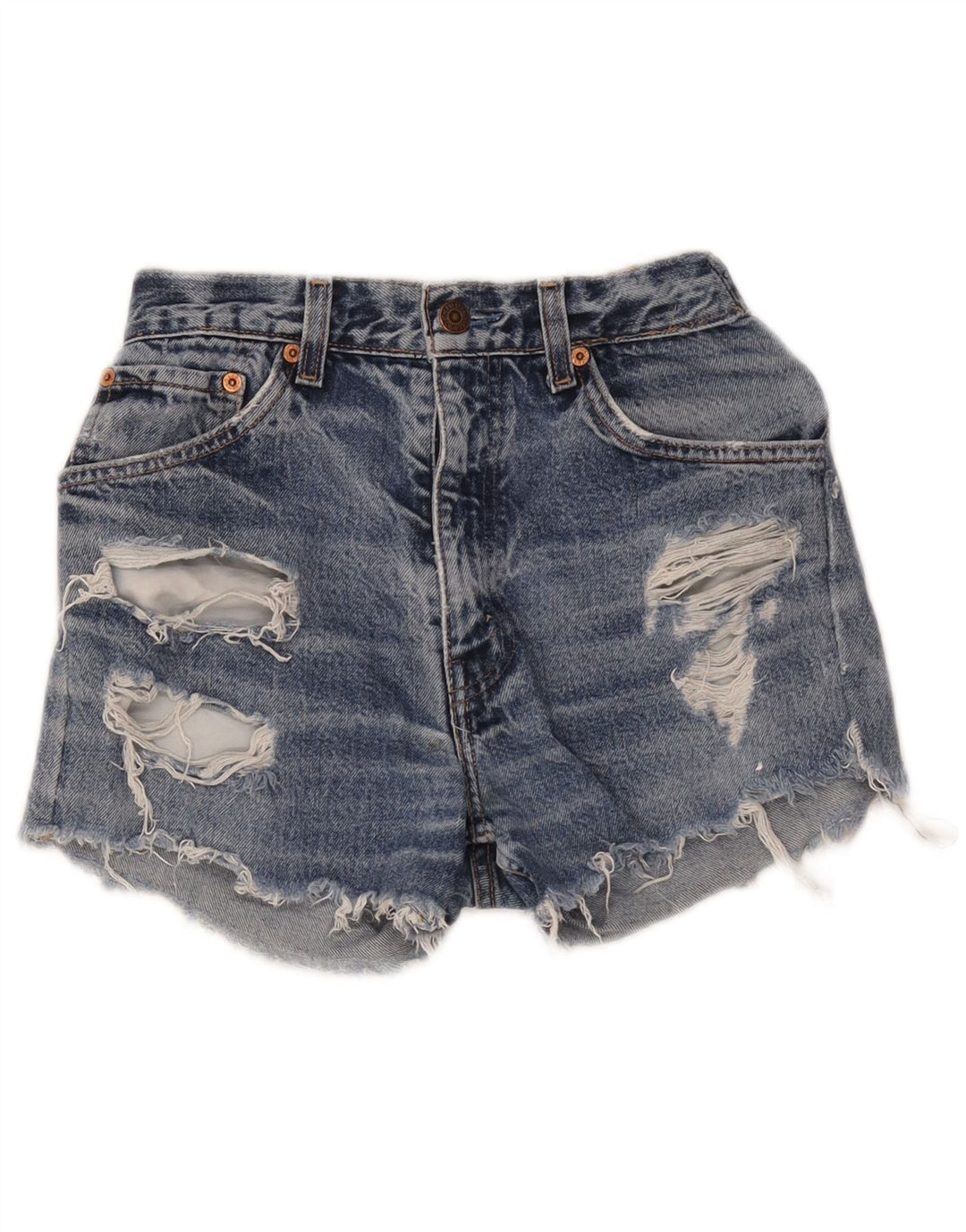 Levi's Distressed denimshorts til kvinder W24 XS Blå