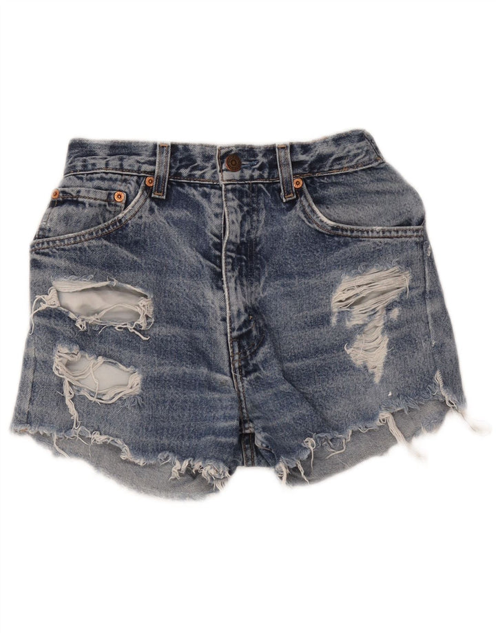Levi's Distressed denimshorts til kvinder W24 XS Blå