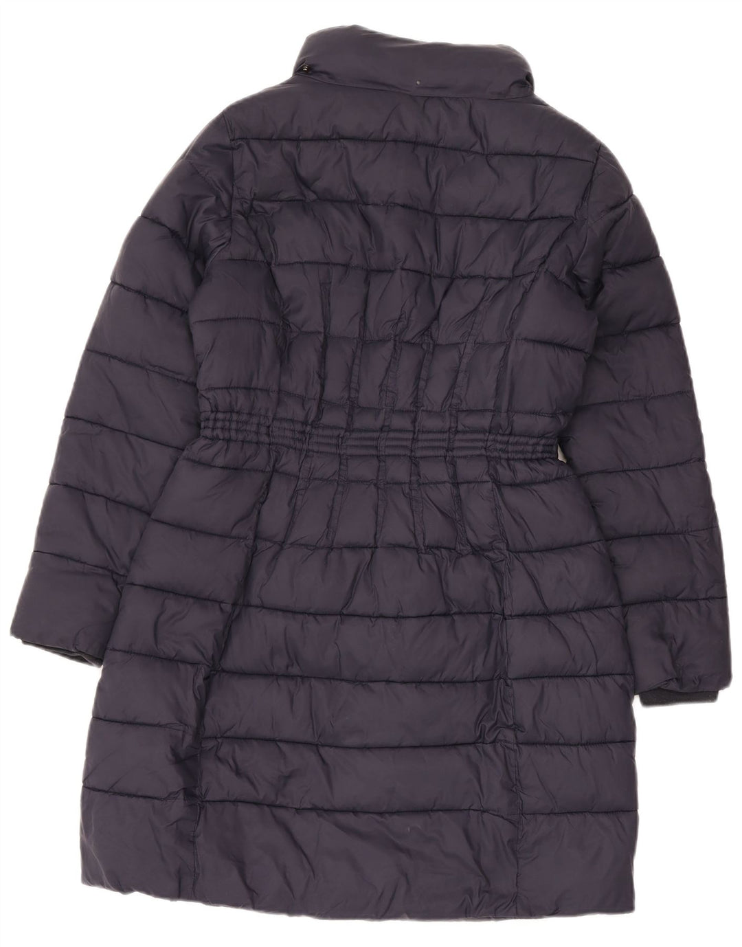 Monsoon Womens Polstret Frakke UK 14 Medium Navy Blue Nylon