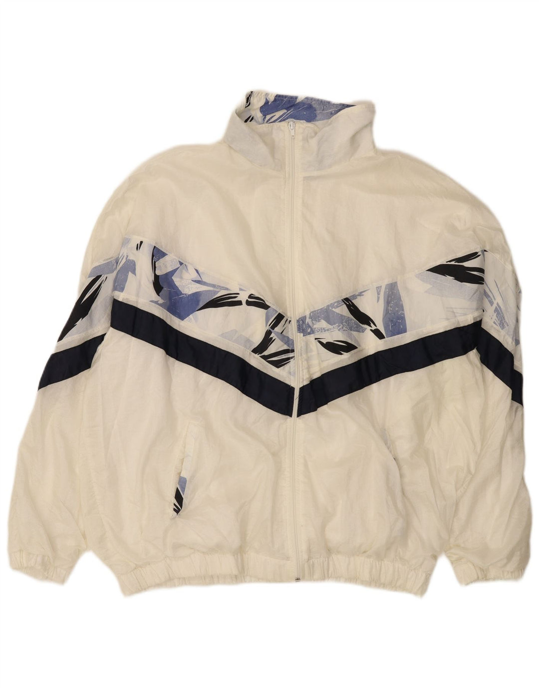 Vintage træningsdragt til mænd, topjakke IT 56 XL Hvid Colourblock