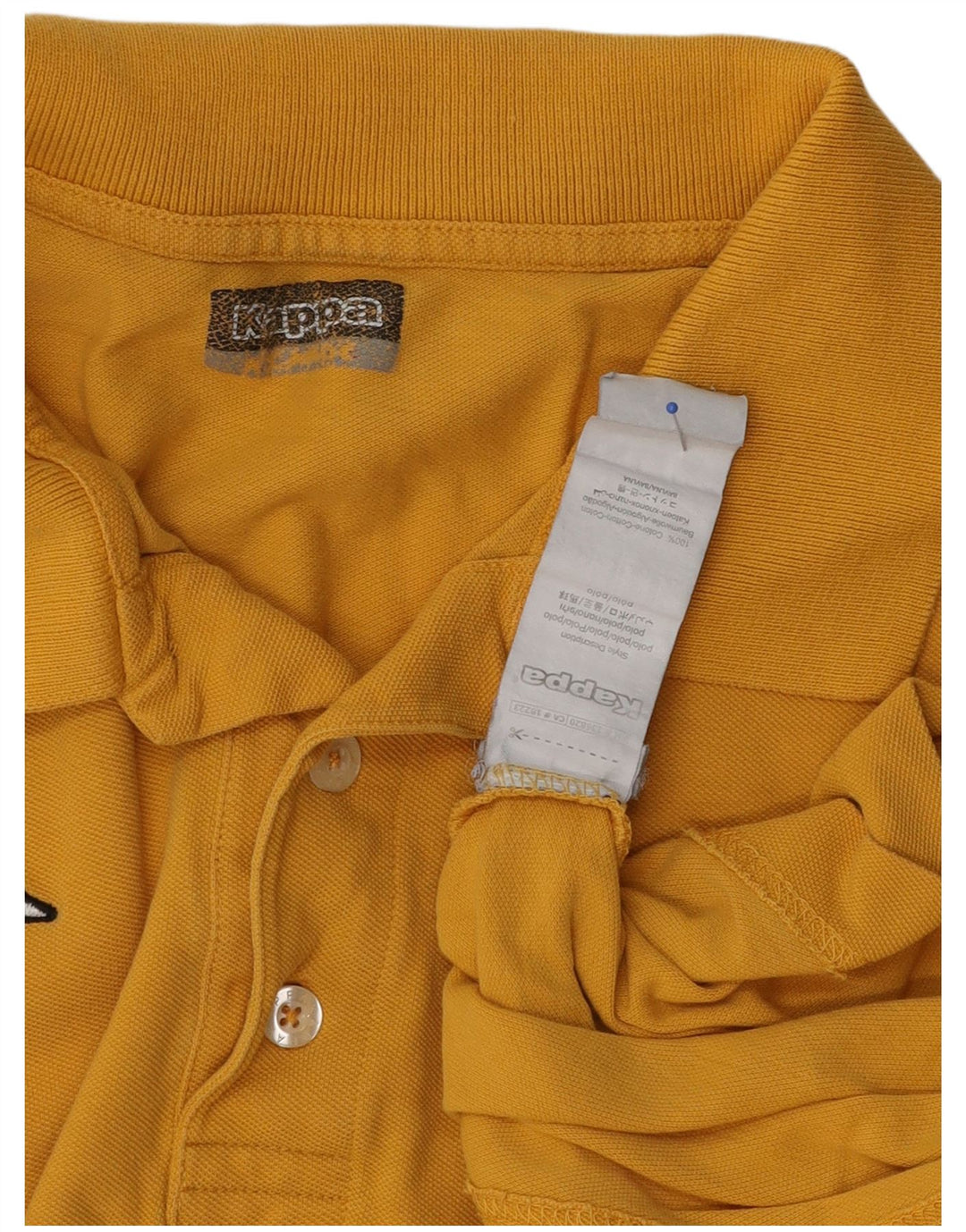 Kappa herre poloshirt stor gul bomuld