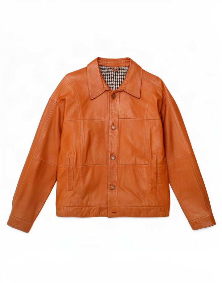 Vintage herre læderjakke UK 38 Medium Brown