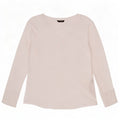Massimo Dutti Dame Se Through Top Langærmet UK 12 Medium White Lyocell