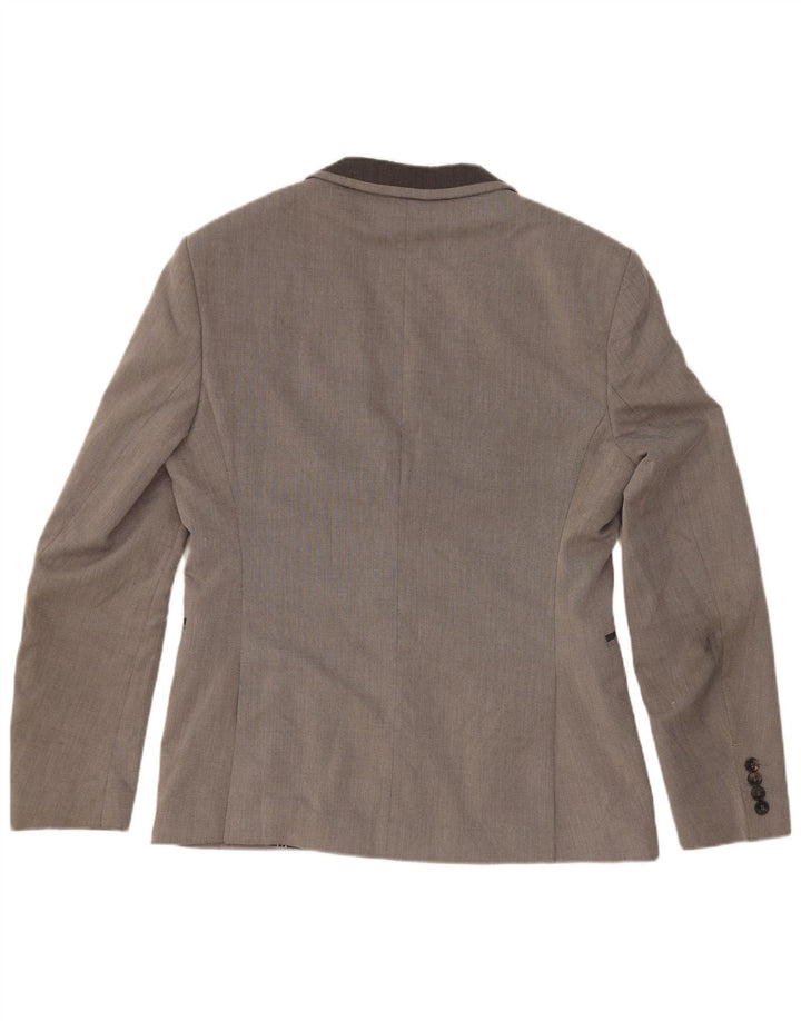 Zara Herre 2-knaps blazerjakke EU 48 Medium Grey Colourblock
