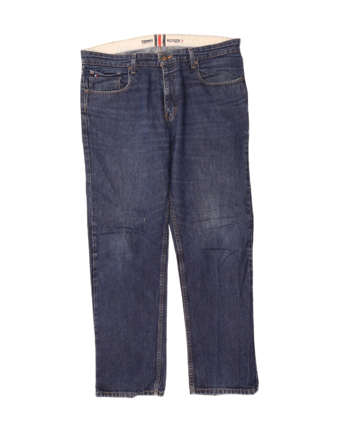 Tommy Hilfiger Herre Straight Jeans W36 L32 Blå Bomuld