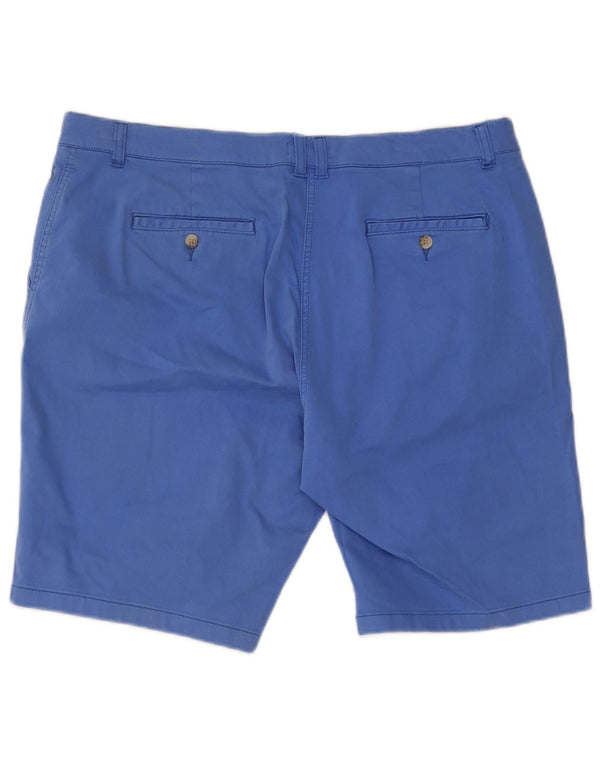 Joules højtaljede chinoshorts til kvinder UK 18 XL W38 blå bomuld