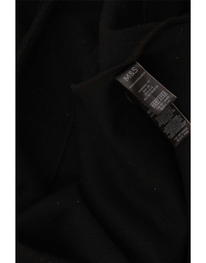 Marks & Spencer Dameoverfrakke UK 10 Lille sort polyester