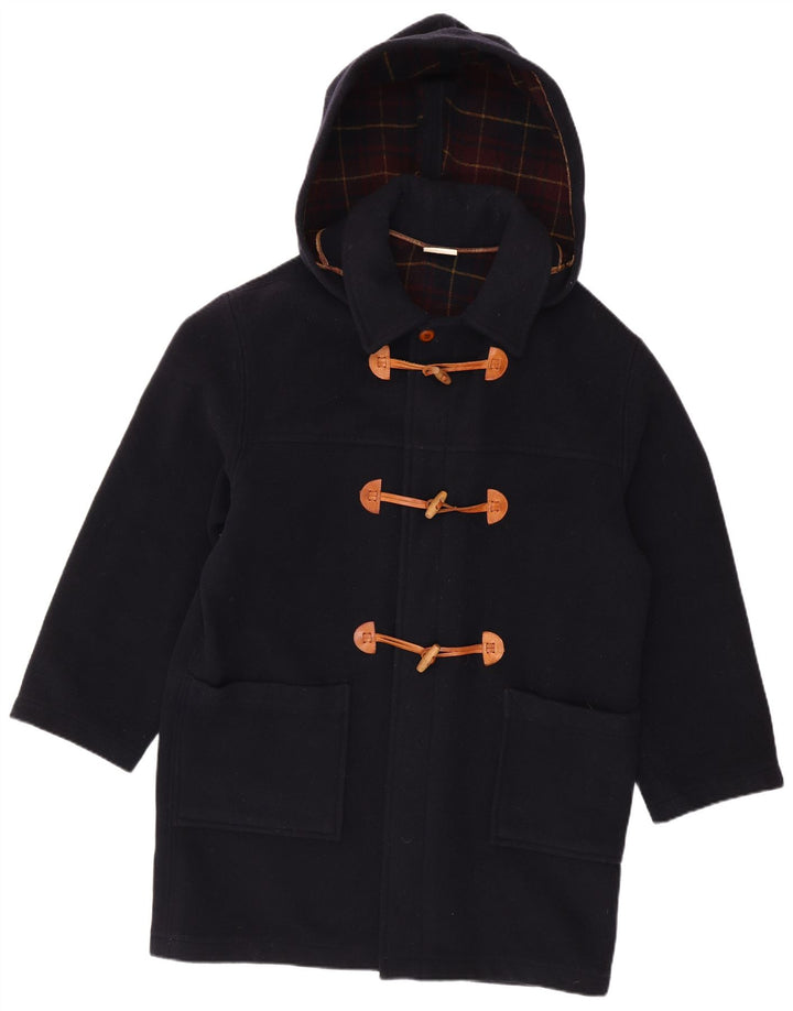 Vintage Herre Hooded Duffel Coat UK 40 Large Navy Blue