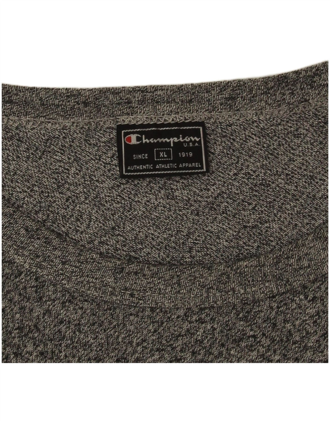 Champion Herre Grafisk T-Shirt Top XL Grå Flecked