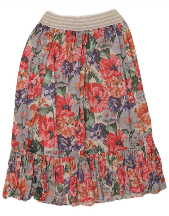 Vintage kvinders A-line nederdel W26 Lille flerfarvet blomster