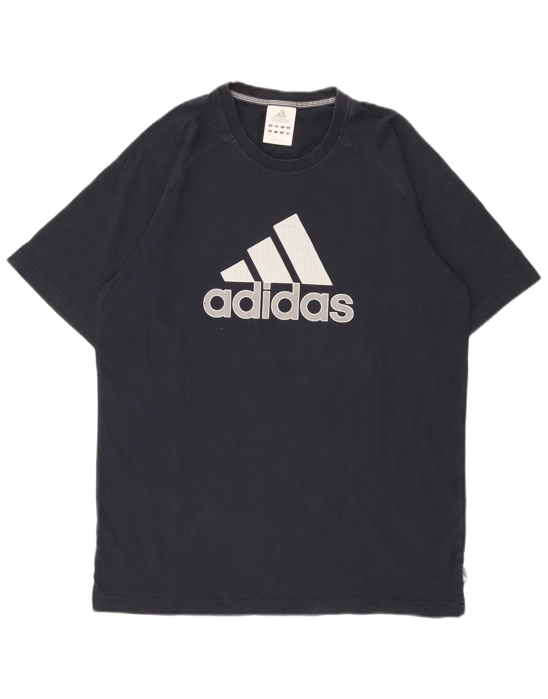 Adidas Herre grafisk T-shirt Top Medium Marineblå Bomuld