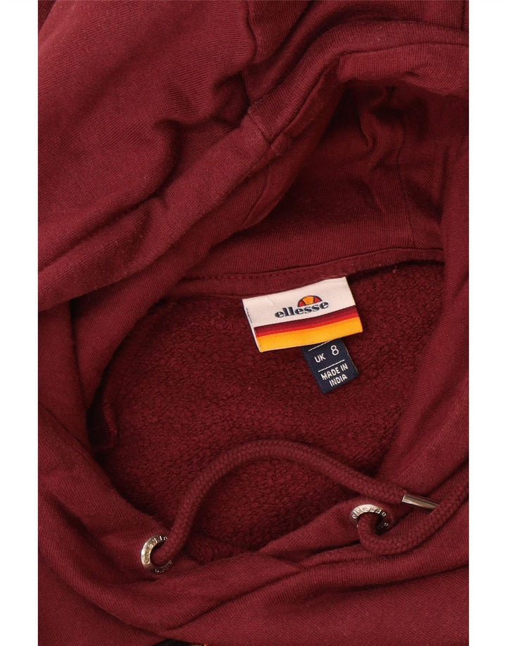 Ellesse Womens Graphic Full Tracksuit UK 8 Small Burgundy Cotton