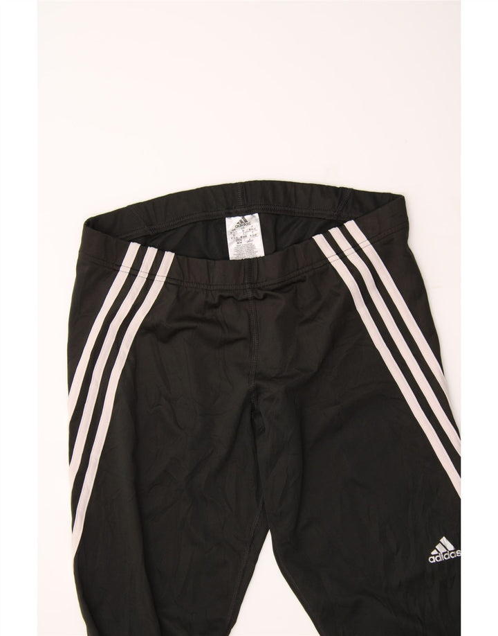 ADIDAS Womens Capri Tracksuit Trousers UK 12/14 Medium  Black Polyester Vintage Adidas and Second-Hand Adidas from Messina Hembry 