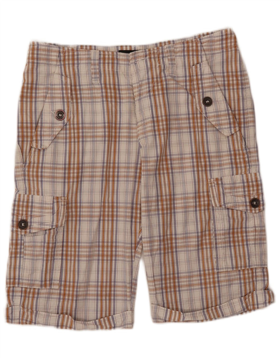 Just Cavalli Herre Cargo Shorts W36 Large Beige Check