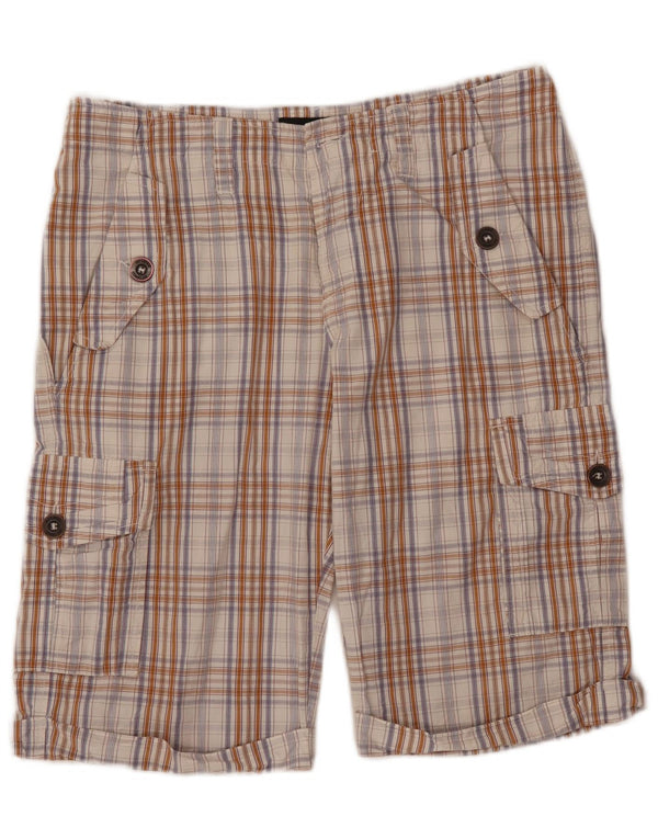 Just Cavalli Herre Cargo Shorts W36 Large Beige Check