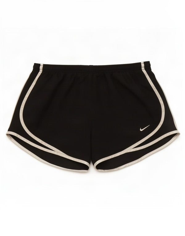 Nike Dame Dri Fit Sports Shorts UK 12 Medium Sort Polyester