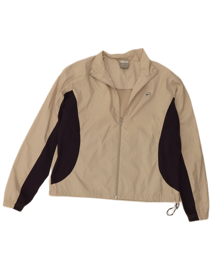 Nike træningsdragt topjakke til kvinder UK 10/12 Medium Beige Colourblock