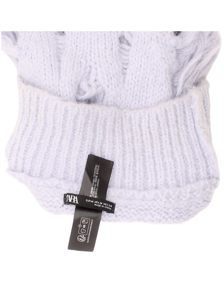 Zara Dame Strik Cowl Tørklæde Medium Lilla Polyester Bohemian