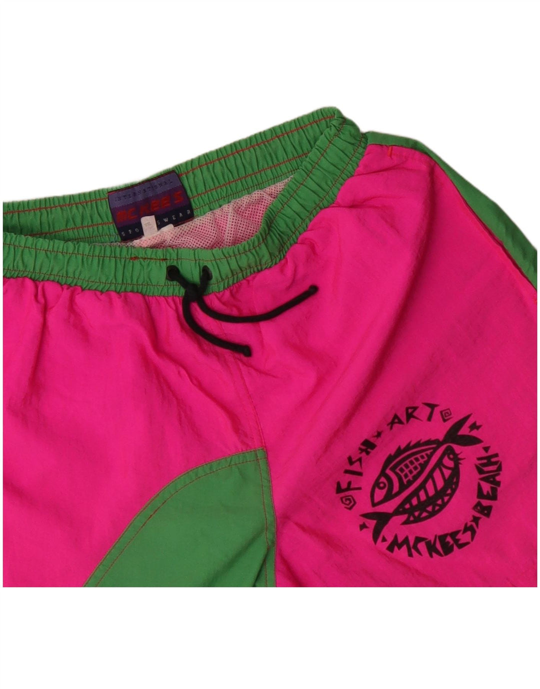 MC Kee's Grafiske svømmeshorts til mænd IT 48 Medium Pink Colourblock