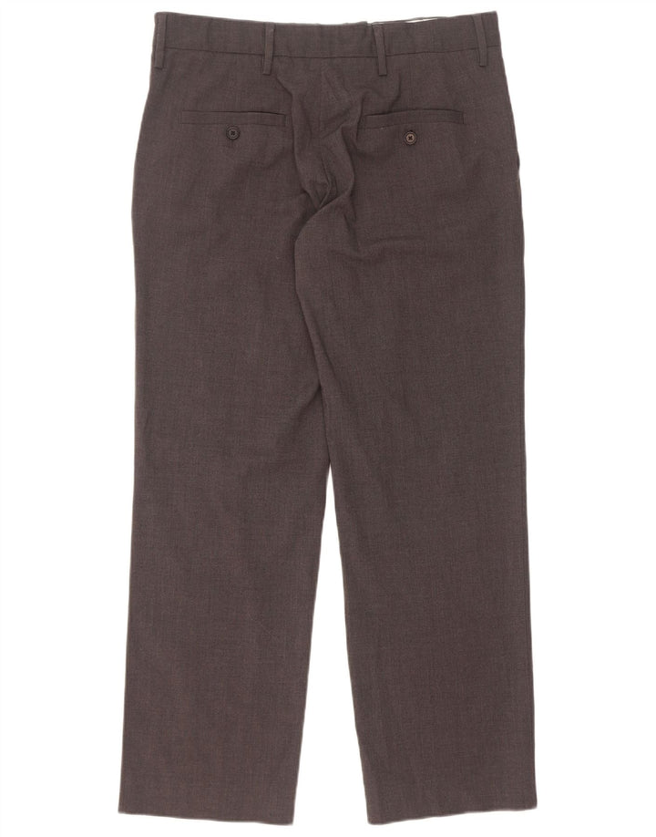 Zara Herre Lige Casual Bukser Medium W32 L29 Grå Polyester