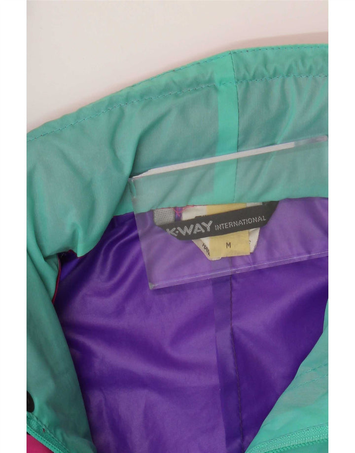 K-Way Herre grafisk regnjakke UK 38 Medium Flerfarvet Colourblock
