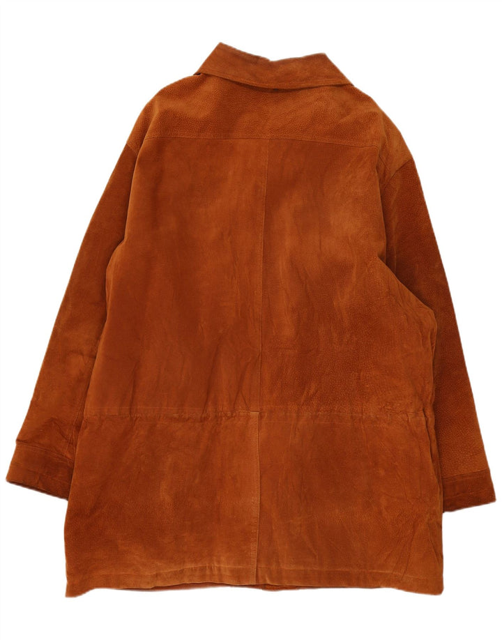 Vintage herre ruskindsoverfrakke UK 44 2XL Brun