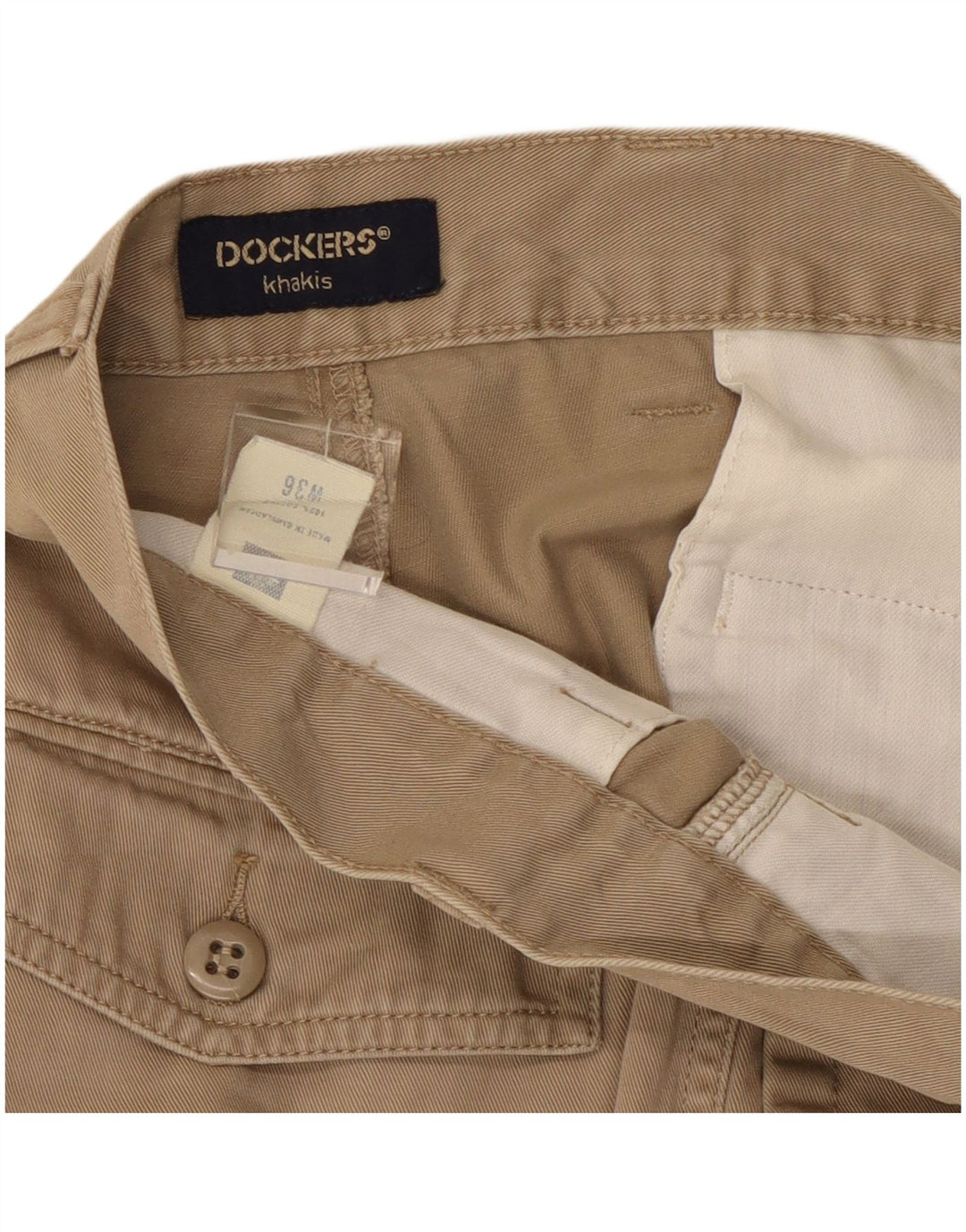 Dockers Herre Khakis Chino Shorts W36 Large Beige Bomuld