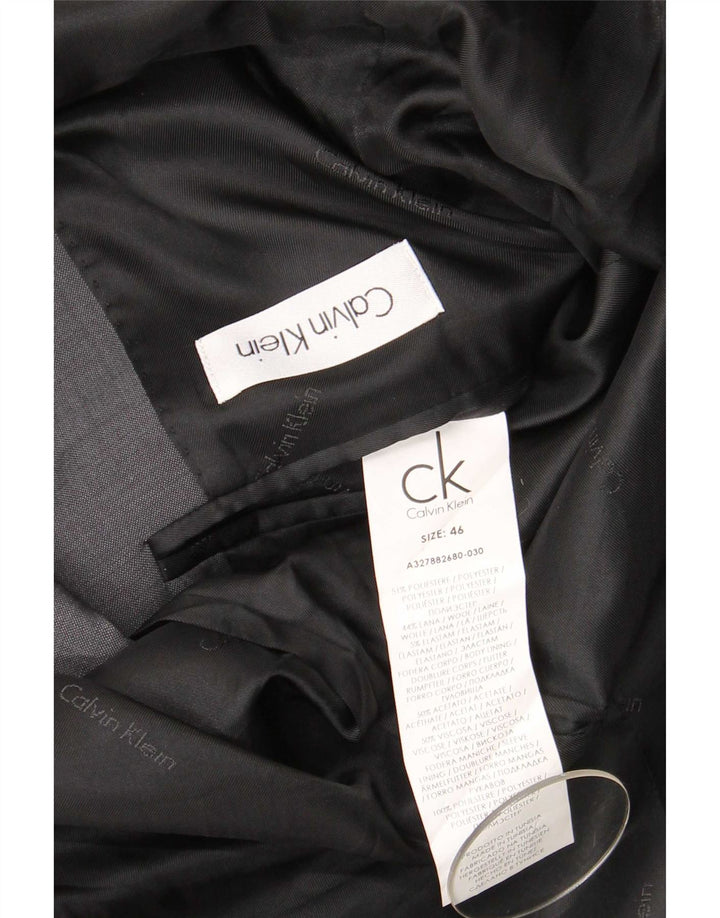 Calvin Klein Herre 2-knaps blazerjakke IT 46 Lille grå polyester