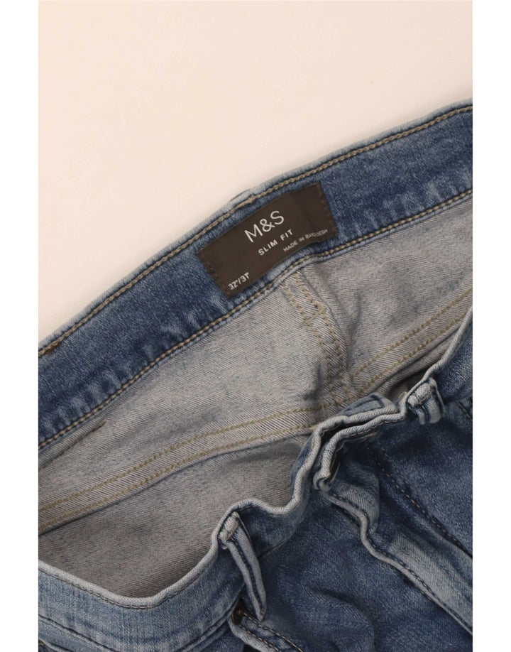 Marks & Spencer Slim Jeans til mænd W32 L31 Blå