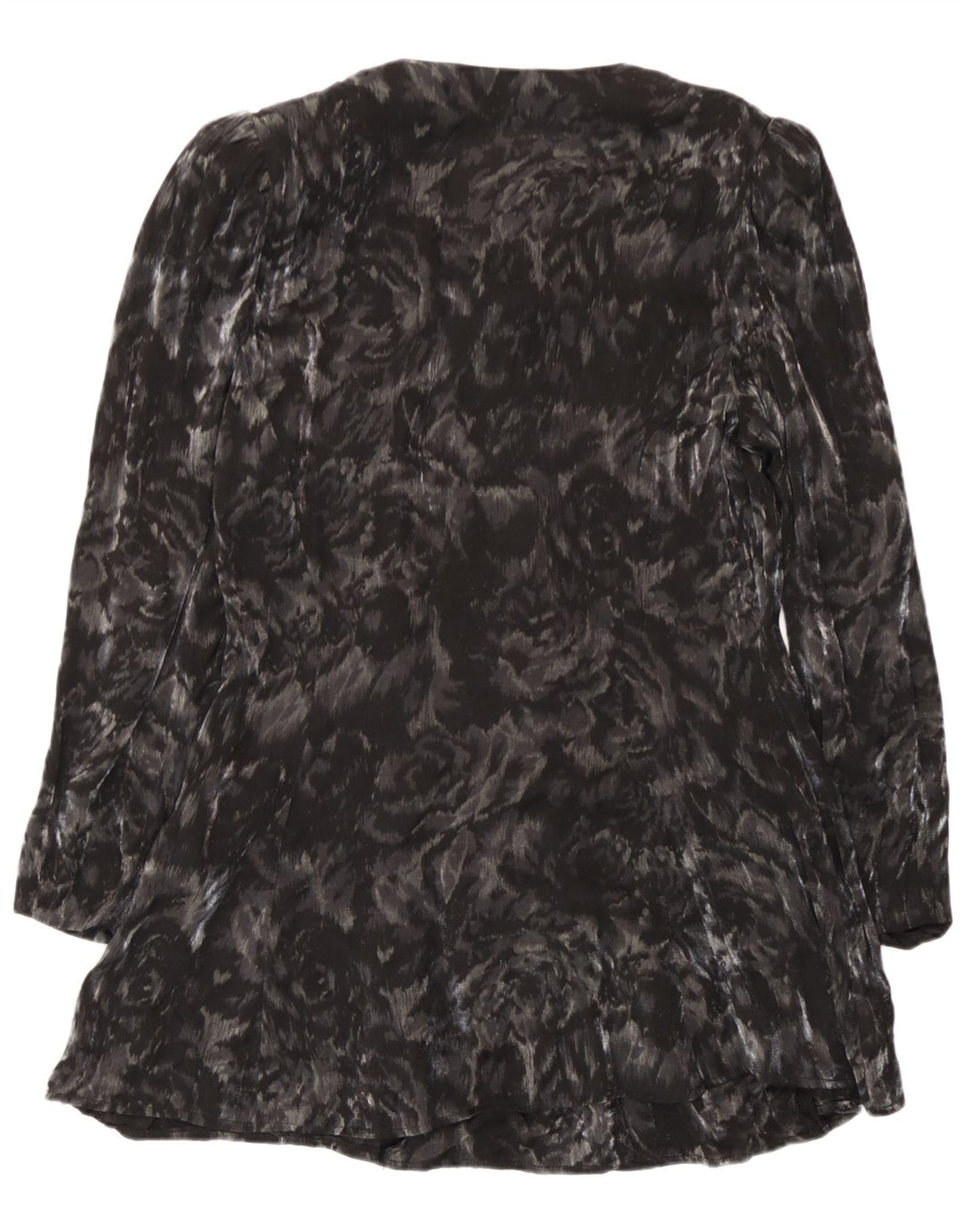 Michele Boyard Dame Longline skjortebluse EU 40 Medium Black Floral