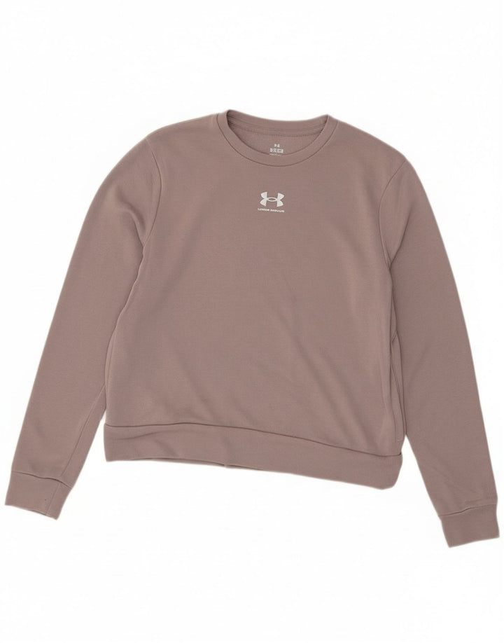 Under Armour Dame Grafisk Oversized Sweatshirt Jumper UK 10 Lille Lilla