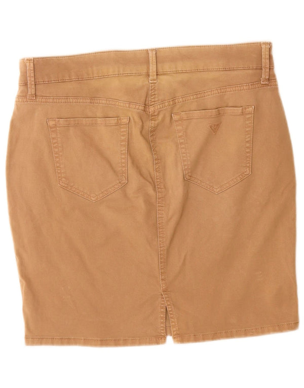 Guess Womens Mini Skirt W29 Medium Beige Cotton