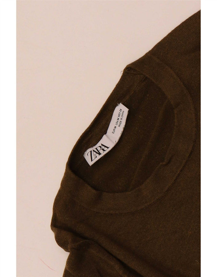 Zara Dame sweater med rund hals DK 12 Medium Khaki