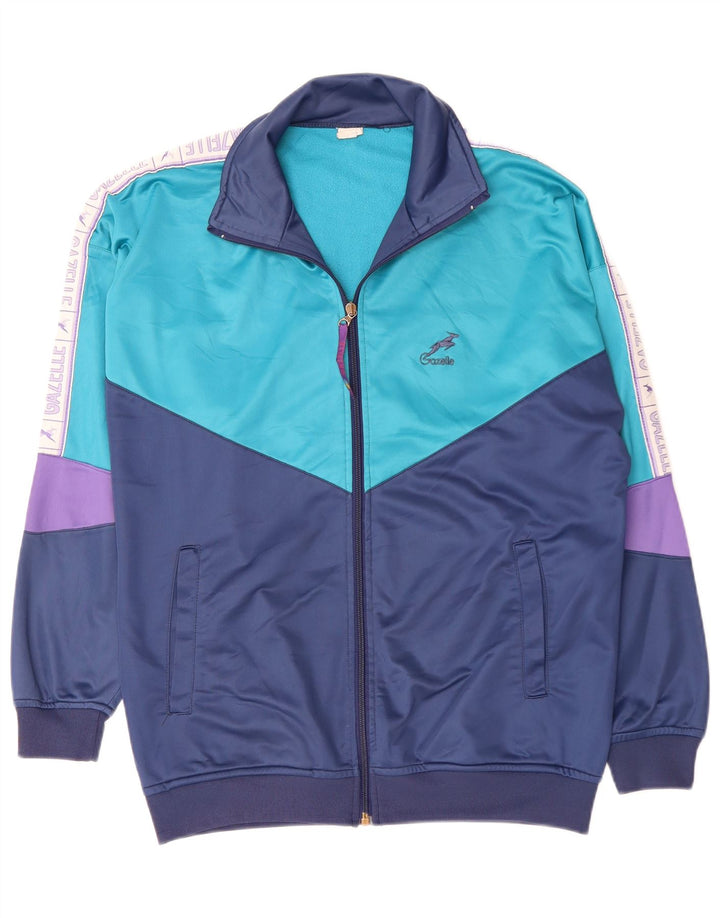 GAZELLE Grafisk træningsdragt topjakke til mænd XL Marineblå Colourblock