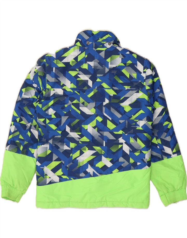 MOUNTAIN WAREHOUSE Boys Windbreaker Jacket 9-10 Years Blue Geometric Vintage Mountain Warehouse and Second-Hand Mountain Warehouse from Messina Hembry 