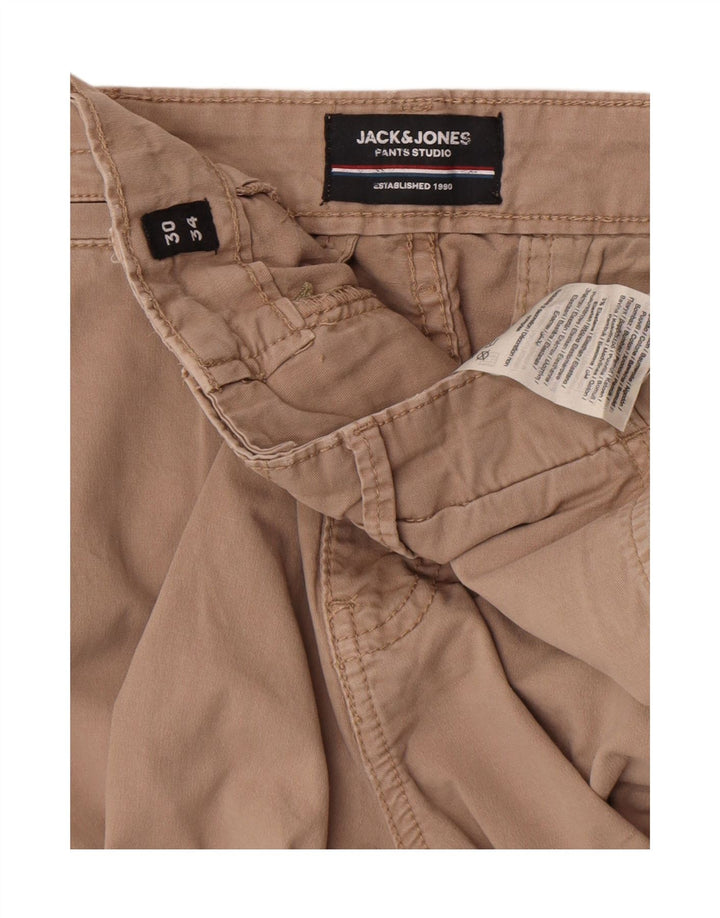 Jack & Jones Herre Slim Cargo Bukser W30 L34 Beige Bomuld