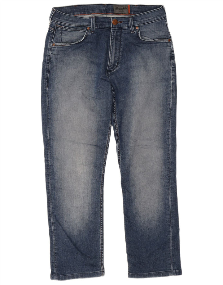 Wrangler Herre Greensboro Straight Jeans W30 L30 Blå